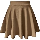 THHGPO Women's Casual Basic Skirts Mini Flared Skater Stretchy A-Line Party Skirts with Shorts