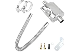 OFBAND 25mm/0.98" Diesel Heater Exhaust Pipe with Silencer Muffler,Stainless Steel Pipe for Car Modified Intake & Exhaust System,Universal Car Accessories Diesel Heater Hose Kit