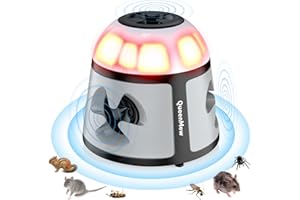 Ultrasonic Mouse 𝐃𝐞𝐭𝐞𝐫𝐫𝐞𝐧𝐭 360° for Home Yard, 4 Working Mode Rodent 𝐃𝐞𝐭𝐞𝐫𝐫𝐞𝐧𝐭 Plug in with Flashing Light,