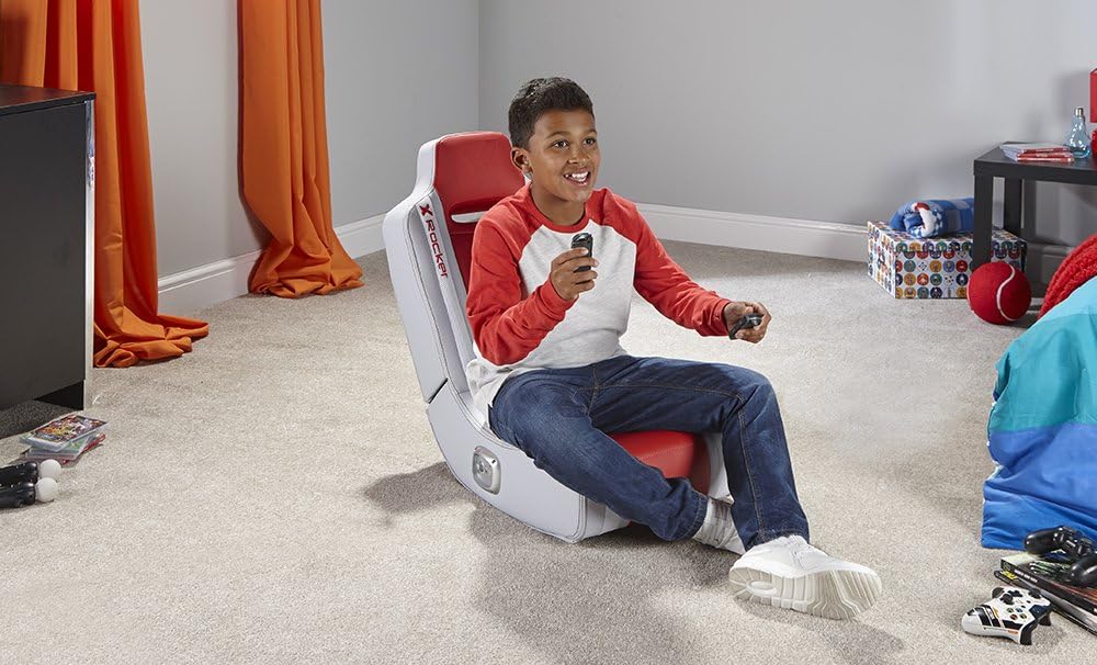 X Rocker Hydra 2.0 Floor Rocker Gaming Chair with 2.0 Audio System (Red