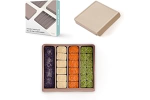 FIRGI Silicone Food Storage Containers with Airtight Lids, 26.4oz Dual-Seal Leakproof Silicone Freezer Molds for Baby Food, Snacks, Cutlery & More - BPA Free, Stackable, Microwave, & Dishwasher Safe, Brown