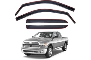 HILAKE in-Channel Rain Guards for Dodge Ram 1500 2009-2018 Crew Cab,Window Deflectors Window Visors for 2019-2024 Ram 1500 Cl