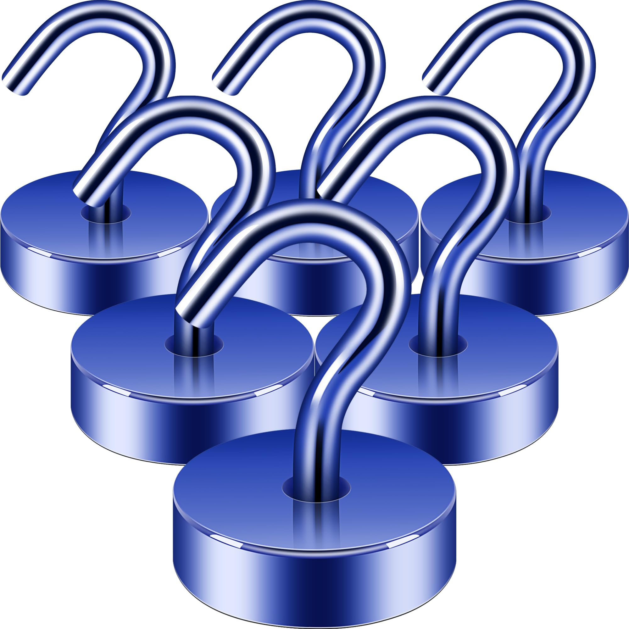 Neosmuk Magnetic Hooks, Cruise Ship Essentials, 40lb+ Heavy Duty Magnetic Hooks for Cruise Cabins, Refrigerator, Grill, Hanging, and Travel | Extra Strong Must-Haves Magnet Hook,Navyblue