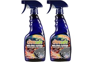 Citrusafe Grill and Grate Cleaner Spray 2 Pack (16 Oz) - Heavy Duty Spray Safely Cleans Burnt Food and Grease from BBQ - Great for Degreasing and Cleaning Grates