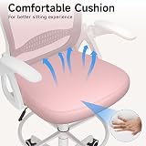 nasPaluro Drafting Chair Tall Ergonomic Office Chair Pink Flip-Up Arms view 7