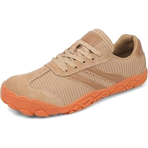 Nlofexs Unisex Wide Toe Zero Drop Lace Up Barefoot Sneakers | Suede Mesh Upper, Zero Drop Flat Sole, Wide Toe Box, Non Slip R
