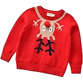 Kids Toddler Baby Girl Boy Knit Crewneck Sweater Cotton Pullover Sweatshirt Tops Warm Fall Winter Clothes