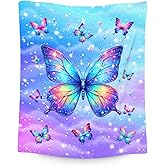 Kids Blanket - Butterfly Gifts for Girls - 40x50 Inches Soft Flannel Cute Throws for Office, Sofa Room Decor