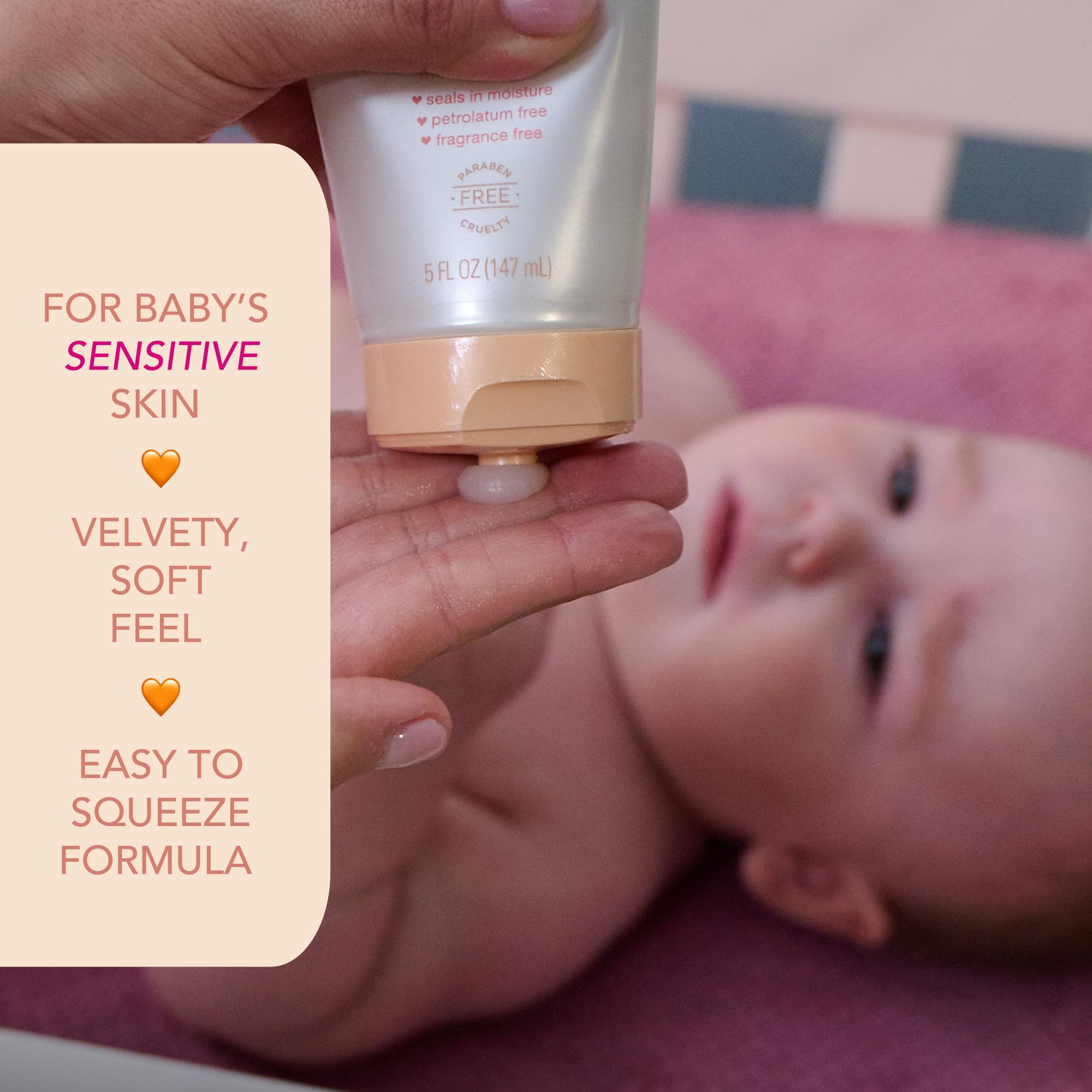 Jergens Baby All-Purpose Baby Ointment, Plant-Based Moisturizers, Petrolatum Free & Pediatrician-Tested, 5 Oz