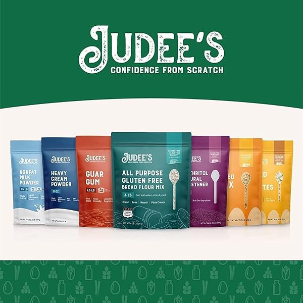 JUDEE’S LEMON JUICE POWDER – 4 OZ – DELICIOUS AND 100% GLUTEN-FREE – GREAT FOR SMOOTHIES, SHAKES, MIXED DRINKS, FRUIT TARTS, AND GLAZES – FRESH LEMON FLAVOR