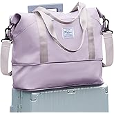 Travel Duffel Bag, Sports Tote Gym Bag, Shoulder Weekender Overnight Bag for Women