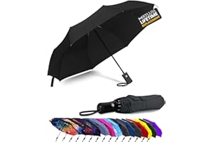 MRTLLOA 42/49 Inch Compact Windproof Travel Umbrella for Rain, Lightweight, Portable, Automatic, Strong, Waterproof Folding Umbrellas for Women, Men and Teenagers