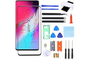 UYGHHK S10 Screen Replacement, Front Glass Outer Repair Kit Compatible with Samsung Galaxy S10 SM-G973 Series 6.1"(No LCD & Touch Digitizer)
