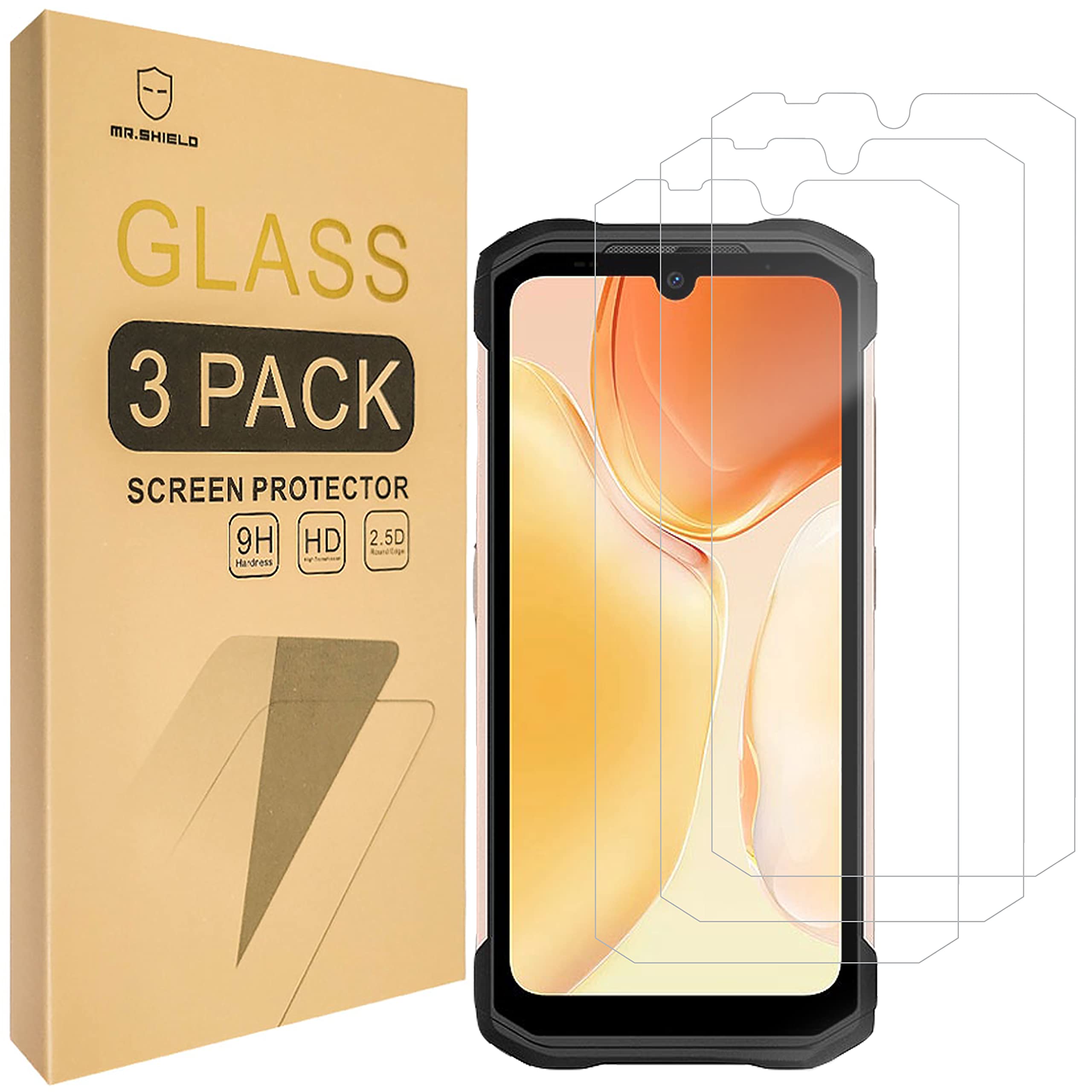 Mr.Shield Screen Protector For Doogee S99 [Tempered Glass] [9H Hardness] [3-Pack] Screen Protector