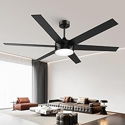 Vaczon 60 Inch Large Ceiling Fans with Lights and