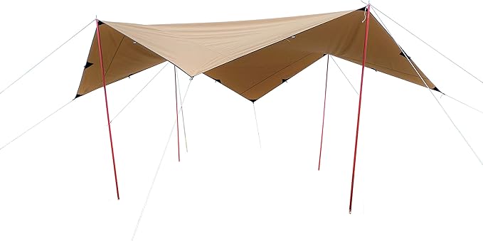 Amazon Co Jp 2may Tc タープ ポリコットン レクタタープ 焚火タープ 耐水圧10mm Puコーティング 6人用 4x3 6 ホーム キッチン