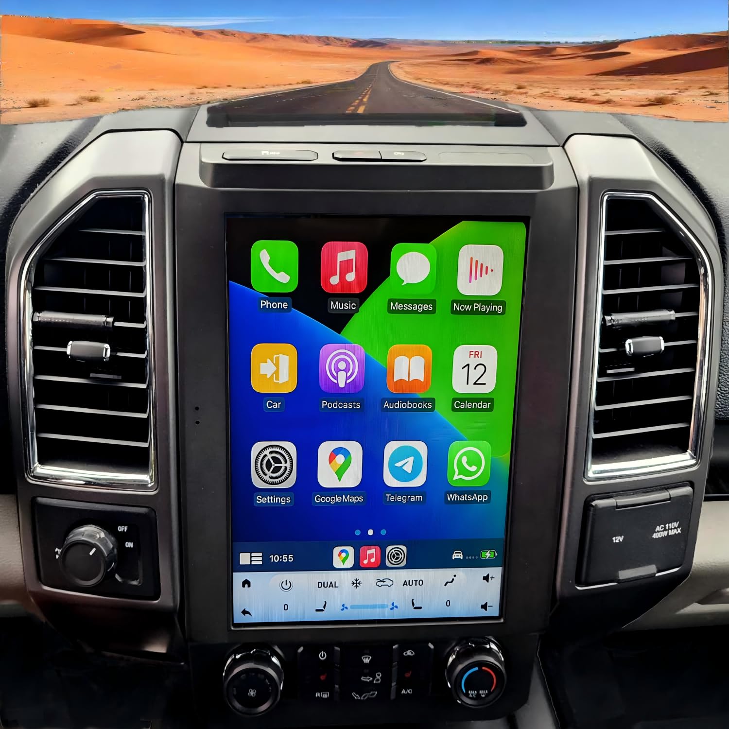 Photo 1 of *USED MISSING PARTS*12.1 Inch T-Style Screen Upgrade Compatible with F150 2015 2016 2017 2018 2019 2020, Android 13 Car Stereo with Wireless CarPlay & Android Auto, GPS Navigation, Bluetooth (15-20 2GB+32GB)