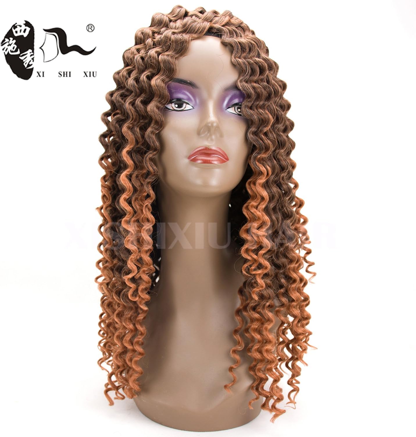 Freetress Water Wave Hair18-20inch Syntheitc Hair Crochet Braids Deep Twist Braiding Hair Free Tress Weave Twist Deep Curly Wave (1B/30#)