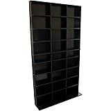Atlantic Elite Media Storage Cabinet - New/Improved Tower, Stores 837 CDs, 630 Blu-Rays, 531 DVDs, 624 PS3/PS4 Games or 528 w