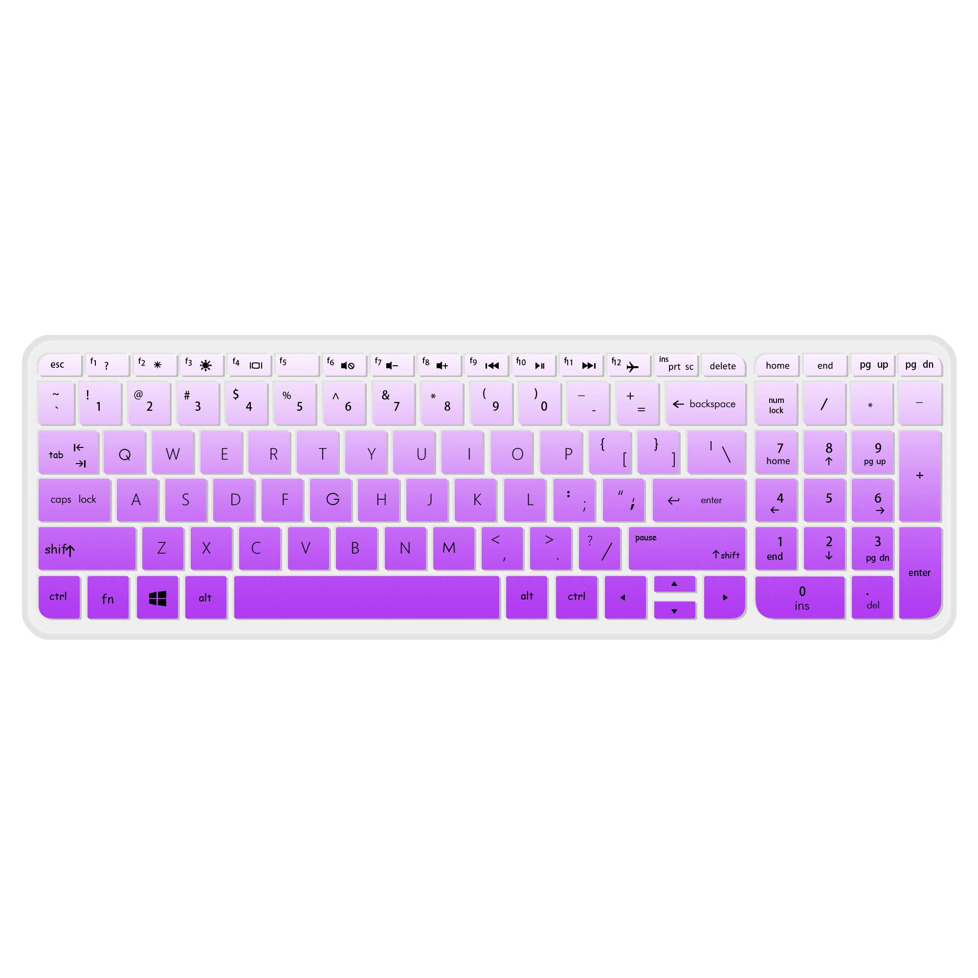 Keyboard Cover Skin for HP Notebook 15.6 Premium Laptop,HP 15-BA009DX Notebook,HP 15-BS015DX 15-BS158CL 15-BS115DX,HP 15-BA009DX 15-BA010nr 15-BA015WM 15-BA079DX 15-BK163DX 15-AY103DX(gradualpurple)