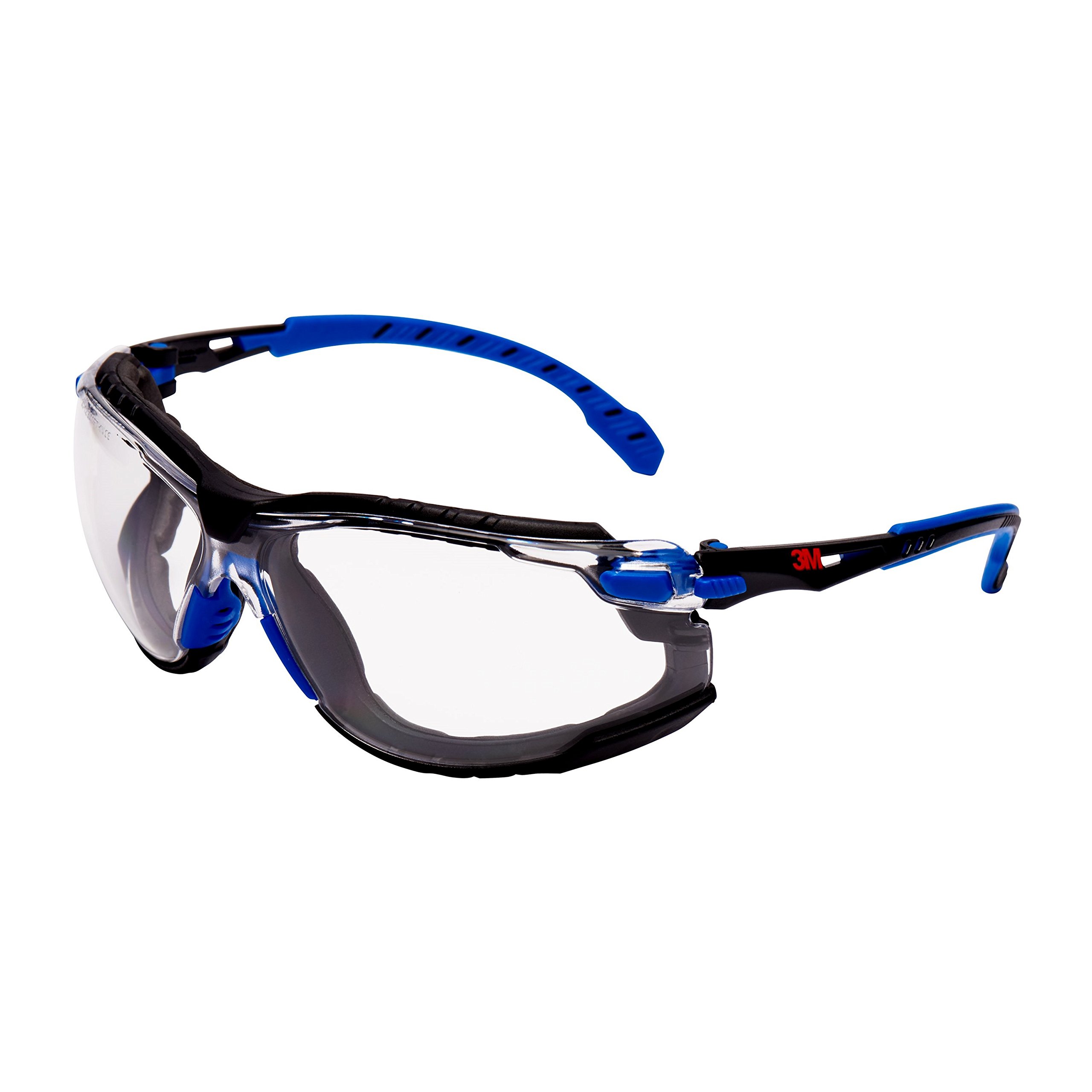 3M Solus Safety Glasses, Blue/Black frame, Scotchgard Anti-Fog, Clear Lens, S1101SGAFKT-EU