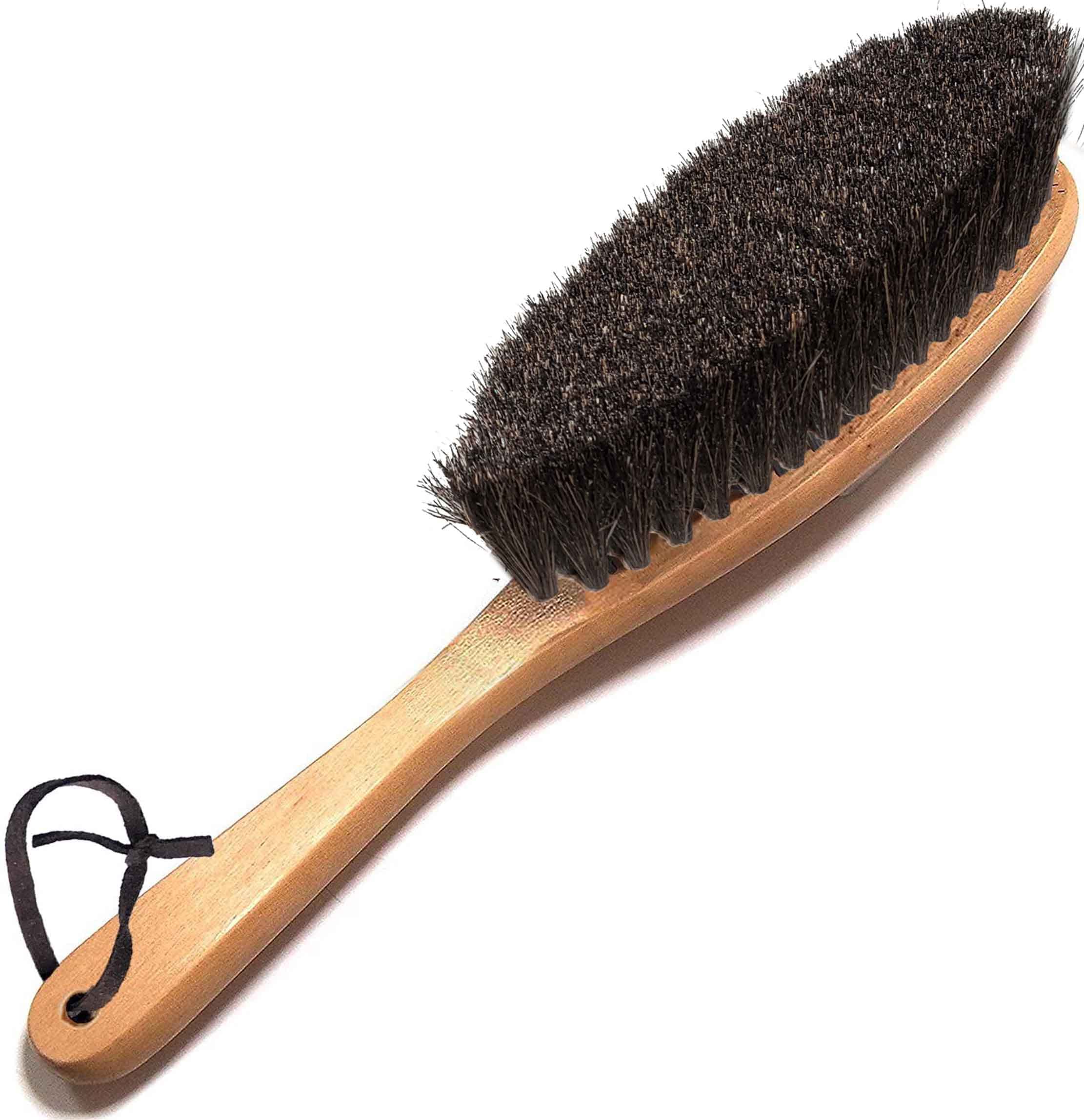 ベーシックスタンダード 【Amazon.co.jp限定】 静電気 を抑える 木製 天然毛 馬毛 洋服ブラシ 30cm ヒモ付き ( スーツ の 花粉 ほこり 対策などに)商品画像