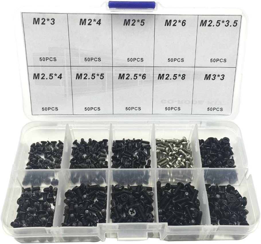 180pcs M2.5 Series Laptop Screws Notebook Computer Screw Kit Set for