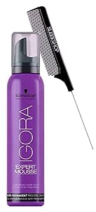 Schwarzköpf IGORA Expert Mousse Semi-Permanent Hair Color Foam Colour Dye (w/Sleek Comb) Last 8 Washes (9.5-4 Beige 3.2 oz)