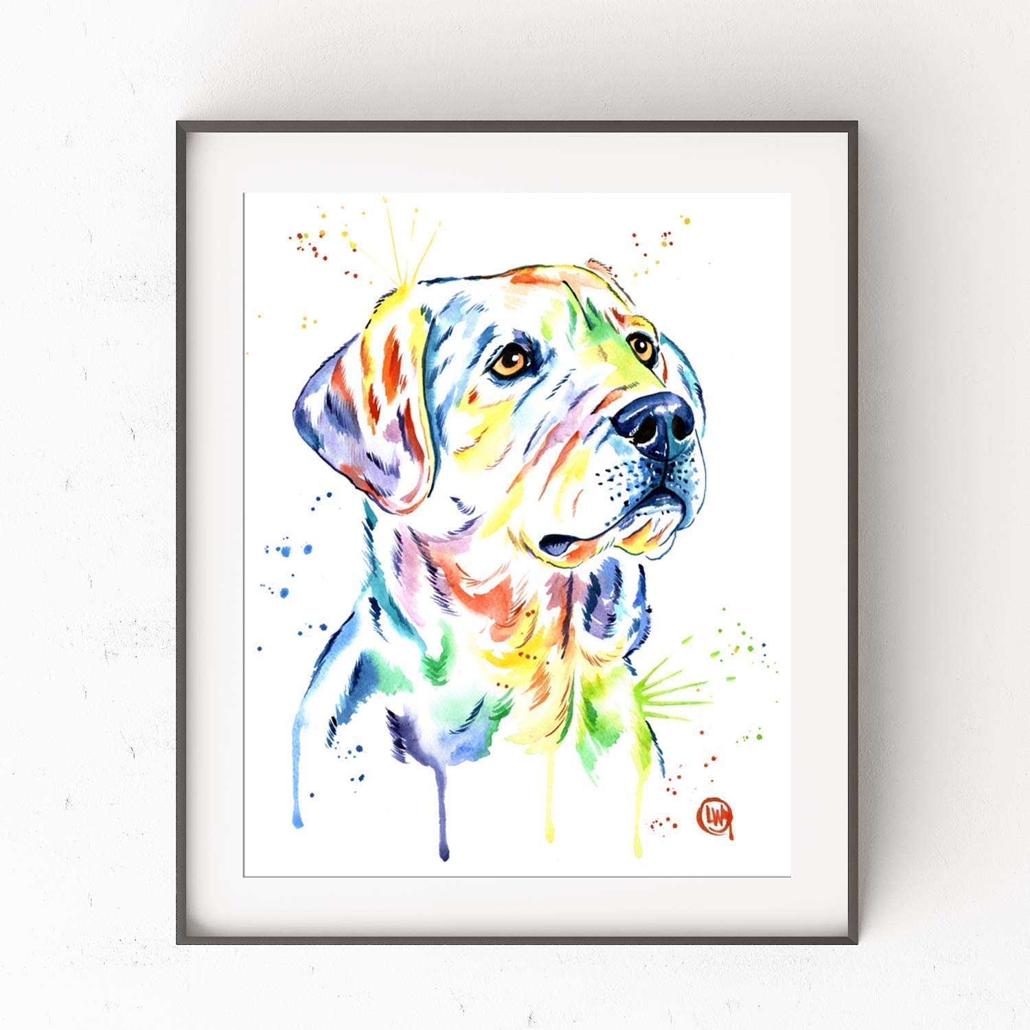 yellow lab wall art
