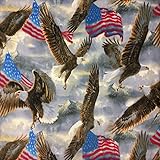 Pico Textiles 2 Yards Bolt - Eagles and USA Flags