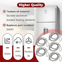 5-Pack SH201 Drain and Door Heater for Samsung and