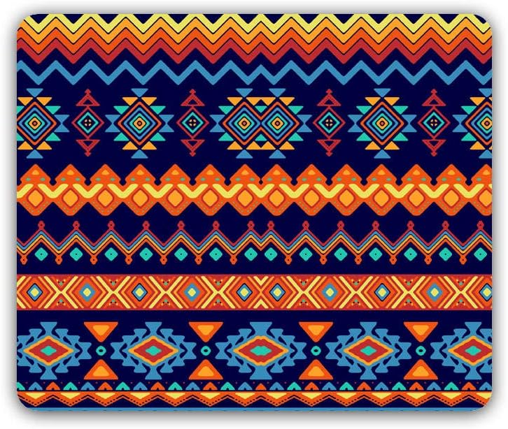 Madanyu Designer Mousepad Non-Slip Rubber Base for Gamers - HD Print - Geometric Tribal Aztec Pattern