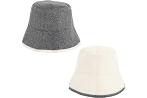 Penitue 2pcs Wool Sauna Hat for Men & Women, Breathable Infrared Sauna Essentials Accessories Heat Protection Russian Banya C