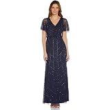 Adrianna Papell | Dresses | Adrianna Papell Plus Size Beaded Surplice Blouson Long Gownnwtsoft Silk