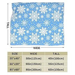 Perinsto Winter Snowflakes Blue Throw Blanket Ultra