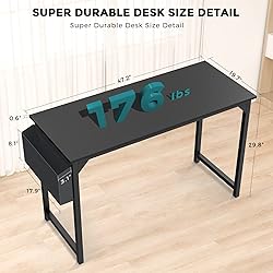 DUMOS 48 Inch Office Small Computer Desk Modern