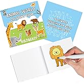 Fyeoxle 1Pack Wild Animal Coloring Books 8.3"x8.3" 40 Sheets Coloring Books Simple Stress Anxiety Relief Thick Paper No Bleeding Color Booklets for Animal Theme Rewards Prizes Party Supplies