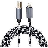 Lightning to MIDI Cable USB OTG Type B Cable for Select iPhone, iPad Models for Midi Controller, Electronic Music Instrument, Midi Keyboard, Recording Audio Interface, USB Microphone (6FT)