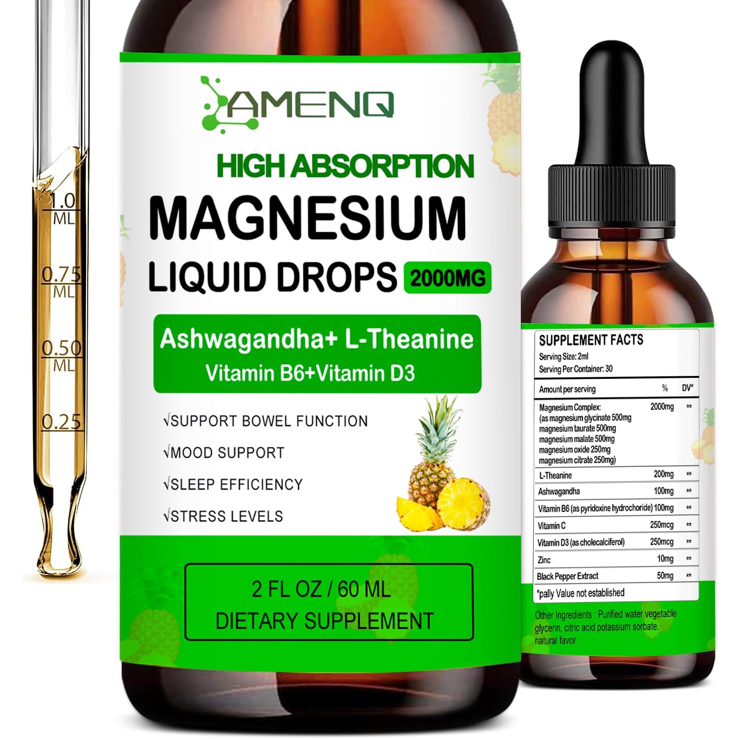 Liquid Magnesium Supplement (Pineapple)