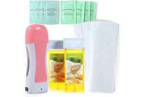 LIDDY DANCE Roller Waxing Kit Roll on Wax Kit Wax Heater Depilatory Wax Roller Kit for Hair Removal for Women Men Sensitive Skin At Home Wax Machine