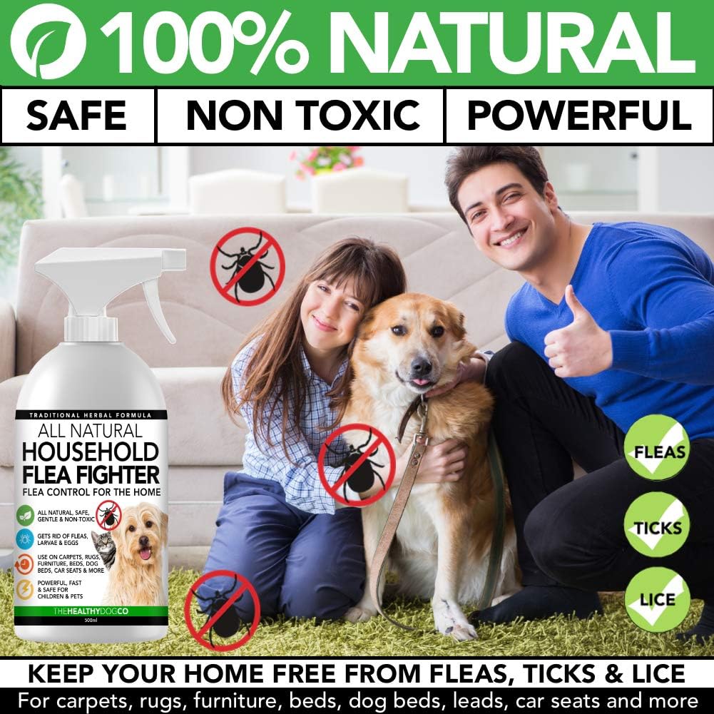 The Healthy Dog and Cat Co Natural Flea Spray for the Home 500ml, Fast-Acting, Non-Toxic Flea Spray for Dogs Cats & Home - Image 3