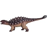 MOJO Ankylosaurus Realistic Dinosaur Hand Painted Toy Figurine, Brown