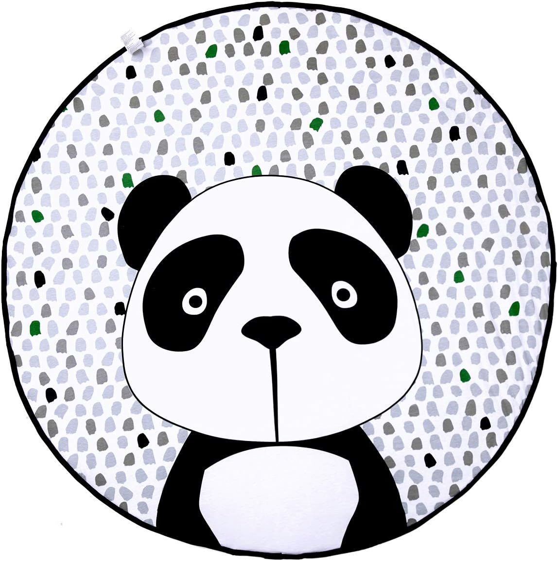 Play Pouch Play Mat Bag, Soft Baby Play Mat with 100% Cotton Inner, Large Comfortable Floor Activity Mat and Toy Storage bag 2 in 1, Stylish Play Mat Bag for Toddlers and Infants, Panda