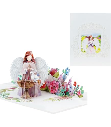 Guardian Angel 3D Pop Up Card - Get Well Soon, Sympathy, Memorial, Christmas Greeting Card, Handmade Design - View #10