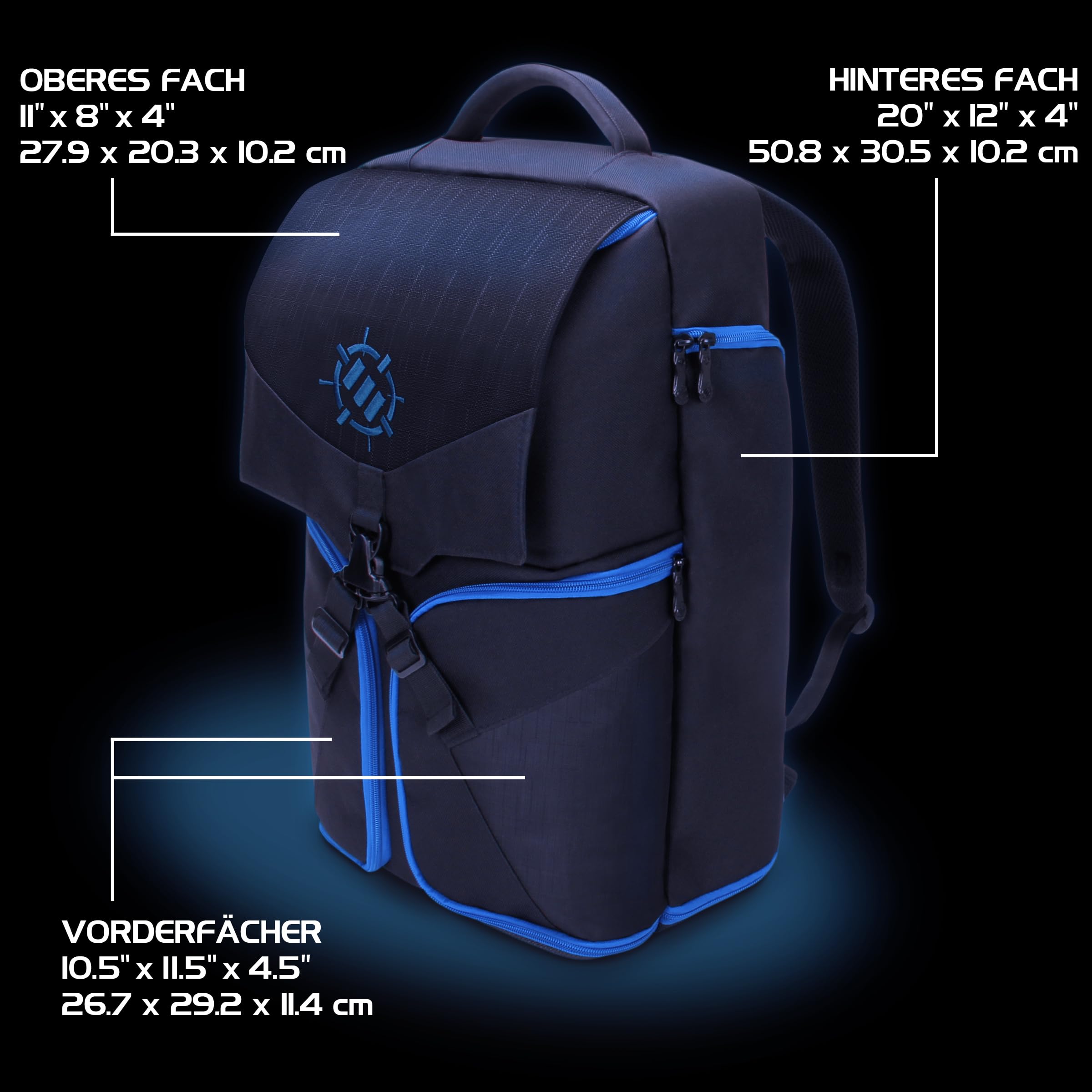 ENHANCE eSports Gear Universal Console Laptop Gaming Backpack - Compatible with PS4 Pro, Xbox One & Computers - Gear Arsenal Storage for Controllers, Headsets, Games, Mice, Keyboards & Accessories