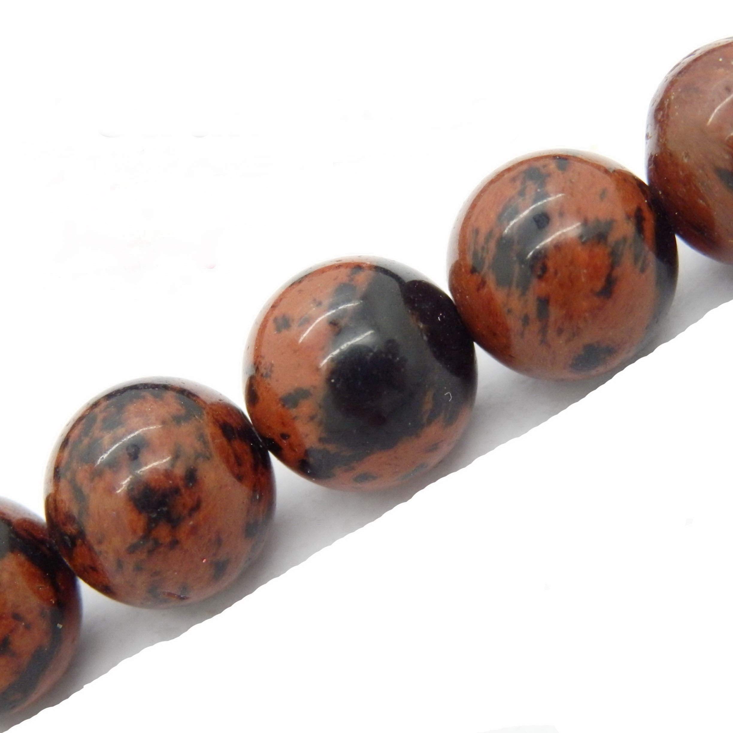 Fukugems Natural Stone Beads for Jewelry Making, Sold per Bag 5 Strands Inside (Mahogany Obsidian, 10mm) — image 1