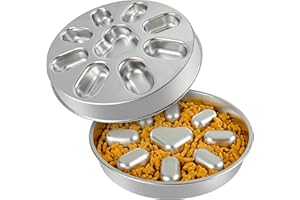 Oiwliur Slow Feeder Dog Bowls with Non-Slip Mat, Stainless Steel Metal Slow Feeder for Small & Medium Dogs, 2 Cups Pet Bowl for Fast Eaters, Slows Down Eating, Dishwasher Safe, Anti-Gulping Dog Bowl