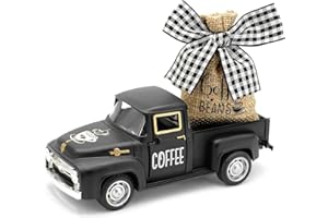 VANSHARE Farmhouse Decor Coffee Decor: Small Metal Truck Decor Vintage Truck Decor Coffee Bar Accessories Decor for Countertop Farmhouse Coffee Bar Decor Coffee Corner Farmhouse Kitchen Decor Coffee Sign Decor