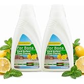 2 Pack Multi Surface Cleaner Refill for Bona Spray Mop and Spray Bottle | Lemon Mint Scent Cleaner Multi Wood Floors, Large Capacity Floor Cleaner Refill, Clean Residue Free