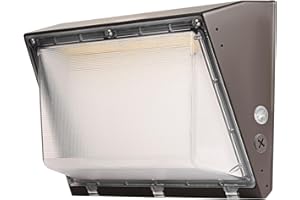 ECCFUTLL 120W LED Wall Pack Light Fixture with Dusk to Dawn, 5000K Daylight Commercial Outdoor Lighting, 0-10V Dimmable 16800LM 600-800W HPS/HID Equiv., UL/DLC Waterproof LED Flood Security Light for Warehouse